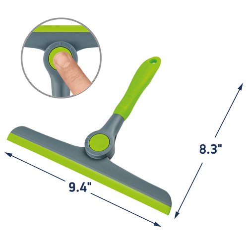 DSV Standard Shower Squeegee for Glass Doors, Squeegee for Window Cleaning, All Purpose Window Cleaner Tool for Car Squeegee,Windshield | Mini Window Squeegee for Home | 10" Blade and 8.3" Long Handle