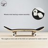 WDTMEEZU Wood Fingerboard and Finger Skateboard Flat Rail Set Fingerboard with Bearing Wheels and Professional Prop for Mini Skateboard Rail Made of Metal 10" Long