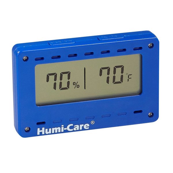 Cigar Hygrometer, Digital Hygrometer, HUMI-CARE Rectangle Hygrometer for Cigar Humidor Blue
