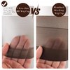 Z-CHARMMY HD Wig Cap for Lace Front Wig, Transparent Stocking Caps for Wigs Non Slip, Sheer Bald Caps for Women, Invisible HD Hair Caps for Wig, Dark Brown, 36 Pieces