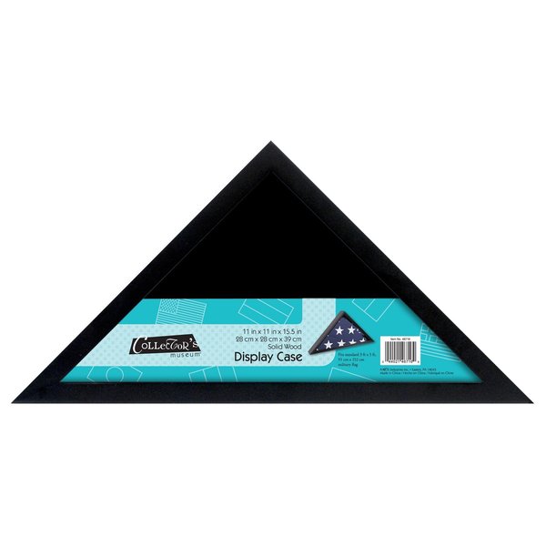 MCS 11x15.5 Inch Mini Flag Display Case for standard 3 by 5-feet military flag, Black (46716)