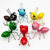 Cruis Cuka Metal Yard Art Garden Decorative Cute Ant Outdoor Wall Sculptures - Set of 6
