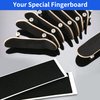 Haisalin 12PCS Fingerboard Grip Tape, Foam Grip Tape for Fingerboards，110mm x 38mm Black Wooden Fingerboard Skateboard Foam Grip Tape Stickers(12)