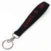 Solid Poly Fabric Customed Wristlet Key Fob keychain with Personalized Monogrammed