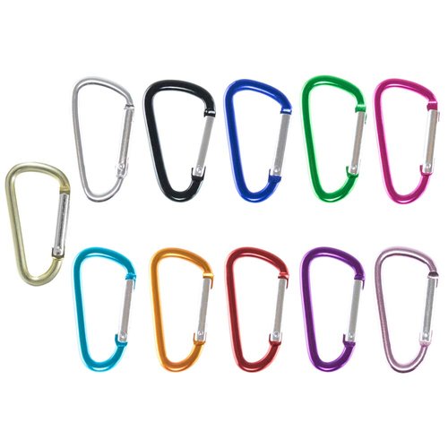 Paracord Planet 40mm Durable Aluminum Mini Carabiner Clip Keychain Spring Loaded Gate - Assorted Colors and Pack Sizes - Hiking, Traveling, at Home, in The RV, Fishing, etc. (Pink, 5 Pack)