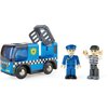 Hape Police Car with Siren | 3Piece Cops & Robbers Play Set with Action Figures