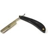 G.B.S Black horn Shave Ready, Carbon Steel Straight Razor, Half Hollow, Manual, Well Balanced Effortless Glide
