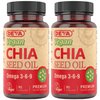 DEVA Vegan Vitamins Chia Seed Oil, Packed with Omega 3, 6, 9 & Other Essential Fatty Acids, Cold-Pressed & Unrefined, 90 Capsules, (Pack of 2)
