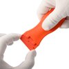 FOSHIO Plastic Razor Blades 200PCS Double Edged 1.5 Inch Suit for Razor Blade Scraper, Plastic Scraper with Plastic Blades for Remove Decals Stickers Adhesive Label and Glass Clean, Orange