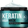 SAVION Hair Mask for Dry Damaged Hair and Revitalization - Keratin Natural Hair Treatment - CUTIFLEX5 Anti Frizz Repair Complex with Keratin Protein, Biotin, Collagen, Argan Oil - Made in the USA