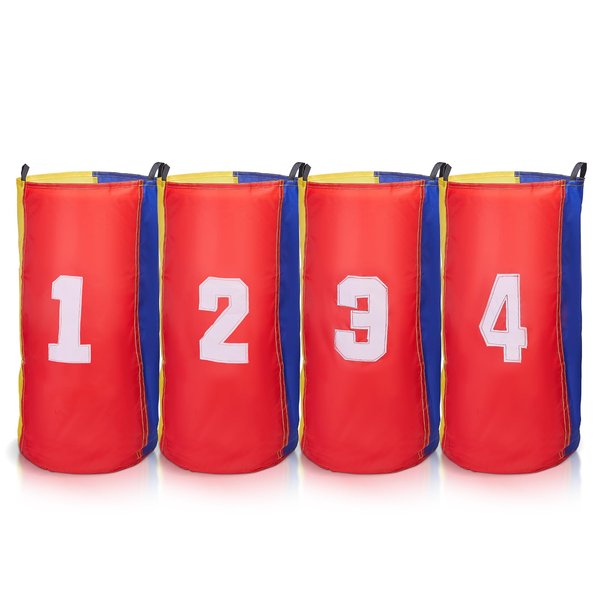 4PCS Outdoor Games Potato Sack Race Bags for Kids and Adults, Lawn Games for Outside Backyard Field Day Picnic 4th of July Activities Birthday Party Games Easter for Kids and Family (Pack of 4)