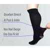 COIYUFUX Extra Wide Socks For Bariatric Feet- Knee High Diabetic Socks For Men Women, Cast Socks Lymphedema Socks for Swollen Foot Ankle Leg (Black)