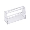 uxcell Acrylic Test Tube Holder Lab Stand Rack 6 Wells for 25ml Centrifuge Tubes Clear