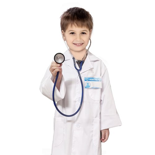Kizzyland Doctor Costume for Kids, Doctor Lab Coat with Working Stethoscope - Dress Up Costume for Toddlers Kids Size 3T