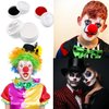 Wismee Clown Makeup Black White Red Cream Face Body Paint Clown Joker Zombie Vampire Skeleton Halloween Costume Fantasy Makeup Fancy Dress Up Cosmetics Set Oil Painting Art (White Red Black)