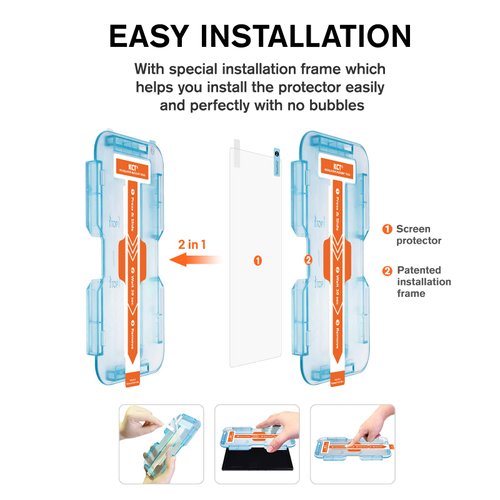 KCT Tempered Glass Screen Protector Compatible with Nintendo Switch OLED Model 2021 [EZ Kit] [Automatic Alignment] - 2 Pack