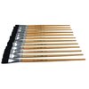 School Smart Black Bristle Long Handle Paint Brush, 3/4 Inch, Pack of 12