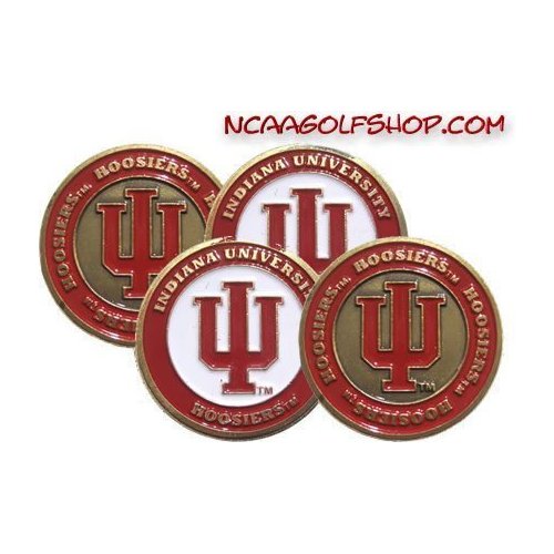 (4) Indiana Hoosiers Golf Ball Markers