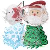 Ipetboom 4pcs Christmas Hair Claw Clips for Women Girls, Christmas Tree snowflake Snowman Santa Claus Hair Clip Christmas Hair Accessories