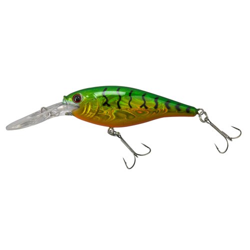 Berkley Flicker Shad Fishing Lure, Slick Firetiger, 3/16 oz, 2in | 5cm Crankbaits, Size, Profile and Dive Depth Imitates Real Shad, Equipped with Fusion19 Hook