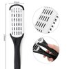 HURRISE Hair Straightening Comb, Professional V Shaped Comb, Double Sided Straightening Brush, Bristles Hairdressing Tool