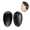 3 Pairs Professional Black Plastic Ear Cover Protector Hairdressing Dye Colouring Bathing Shower Cap Waterproof Ear Protection Earmuff for Hair Salon Styling Kit Bathing Shower Spa
