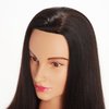 Hairingrid Mannequin Head 20"-22" 100% Human Hair Hairdresser Cosmetology Mannequin Manikin Training Head Hair and Free Clamp Holder (1907LB0214A)