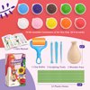Drama Planet Flower Craft Kit for Kids, Make Your Own Flower Bouquet with Air Dry Clay, Arrange Clay Flowers & Create Personalized Art, Great Gifts for Girls