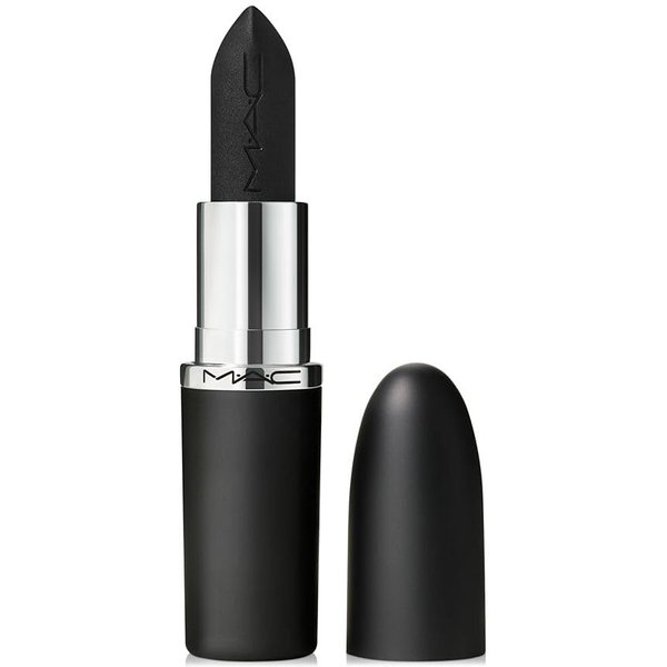 MAC M·A·CXIMAL Silky Matte Lipstick, Caviar, 0.1 Ounces, Black
