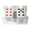 DNB Revolving Playing Card Tray - 6 Deck Plastic Rotating Canasta Card Holder