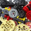 TEESE 116pcs Technic-Gears-Axles-Pins-Connectors-Wheels-Differential-Tires-Chain-Steering-Wheel String-Reel-Drum, Compatible with Technic-Parts, for STEM MOC Technic-Project-Bulk-Blocks (Random Color)