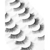 Onlyall Natural Look False Eyelashes, A18, 14MM, Gradient, Black, Faux Mink, Cruelty Free, Pair, 7.0 Count, Reusable