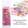 Flowers Nail Art Foil Transfer Stickers Decals, Holographic Floral Nail Art Design, Sky Starry Paper Transfer Foils Nails Supplies for Women Girls Manicure Decoration Nail Accessories Set(10 Sheets)