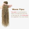 Hyssiet 16 Inch Curly Human Hair Clip in Extensions 7pcs with 16 Clips Healthy Wavy Clip Hair Extensions Real Human Hair 120g Light Brown Highlighted Bleach Blonde Soft Thick Curly Hair Extensions
