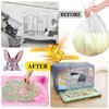 upcessory 50 pcs Disposable Rabbit Cage Liner, Clear Plastic Bunny Cage Liner Bag Universal Toilet Film for Bunny Hamster Totoro Hedgehog Guinea Pig cage Liner Bunny Supplies and Small Animals Cage