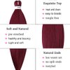 MSBELLE 6 Packs/Lot Pre Stretched Braiding Hair Crochet Braid Hair 26 Inch Hot Water Setting Synthetic Fiber Burgundy Braiding Hair Extensions 100g/Pack(26 INCH,900#)