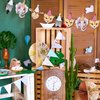2 Pcs Animal Banner Jungle Safari Animal Banner Jungle Baby Shower Banner Woodland Animal Theme Decorations Boys Girls Birthday Party Supplies