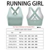 RUNNING GIRL Sports Bra for Women, Criss-Cross Back Padded Strappy Sports Bras Medium Support Yoga Bra with Removable Cups(WX2353D.Green.L)