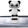 Qintreesify Black and White Solar Dancing Panda Bear Tiger - Shaking Dancing, Car Dashboard Ornament, Dancing Animal Figurine for Car Interior Home Desk Decorations Solar Power Kits,Car Accessories