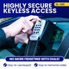 KeyGuard SL-591 Car Window Punch Button Lock Box, Black- Portable Key Storage Vault LockBox Fits House Keys, Car Keys, Fobs, Credit Cards/IDs + | Rideshare Keypad Safe Box, Digital Push Button Lock