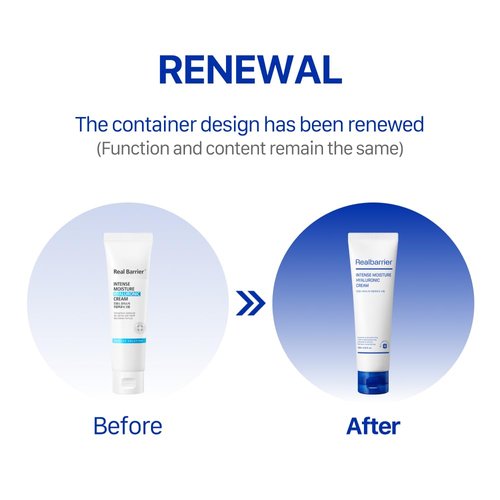 Real Barrier Intense Moisture Hyaluronic Cream 2.02 Fl Oz, Panthenol Skin Barrier Repair Face Moisturizer Cream, Hyaluronic Acid Daily Moisturizing Facial Cream, Korean Moisturizer for Sensitive Skin