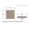 Shepherd Hardware 3949 2-Inch Adhesive, Square, Slide Glide Furniture Sliders, 4-Pack,Beige