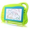 AiTuiTui Magnetic Drawing Board Mini Travel Doodle, Erasable Writing Sketch Colorful Pad Area Educational Learning Toy for Kid/Toddlers/Babies with 3 Stamps and 1 Pen (Green)