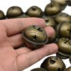 Maydahui 60PCS Bronze Jingle Bells 1.34 Inches Star with Snowflakes Design Small Elliptical Antique Brass Bell for Crafts Christmas Halloween Festival Decor