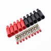 10Pcs Insulated Safety Straight Seal Protection Shrouded 4mm Banana Plugs Solder DIY Banana Plug Connectors for Multimeter Test Leads Ends Probes Adapters
