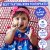 Jack N' Jill Natural Toddler Toothpaste for Baby, Kids and Infants 6 Months & Up, Fluoride Free Training Toothpaste for Toddlers 1-3, 40% Xylitol, BPA Free - Strawberry & Blueberry, 1.76 oz (2 Pack)