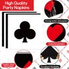 CHUNNIN 96Pcs Casino Party Plates and Napkins Las Vegas Party Decorations Casino Night Party Dessert Plates Poker Dessert Tableware Set for 24 Guests Game Night Birthday Event Game Supplies Favor