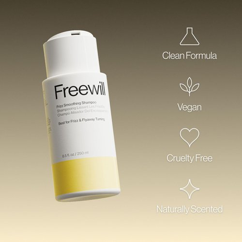 Freewill Frizz Smoothing Shampoo, Helps with Frizz Control, Hair Shine and Hair Hydration, Hair Shampoo Tames Frizzy Hair and Flyaways for Smoother Hair, 8.5 oz