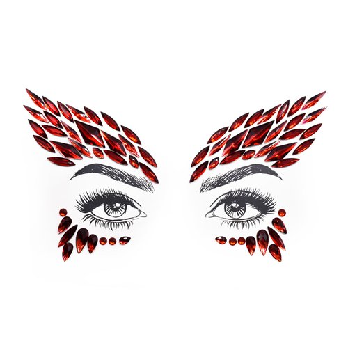 Halloween Cospaly Face Jewels Vampire Blood Costume Festival Face Gems Stick on Rhinestone Tattoo Stickers Pasties Self Adhesive Temporary Tattoos Fashion Jewelry for Party