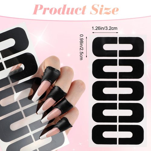 YUXIANLB 100 Pcs Nail Polish Protectorfor Fingers, 99.99%+ U V Finger Protection Cuticle Protector Tape for Nail Painting, U-Shaped French Tip Nail Polish Barrier Peel Off for Nails Stamp Nail Art